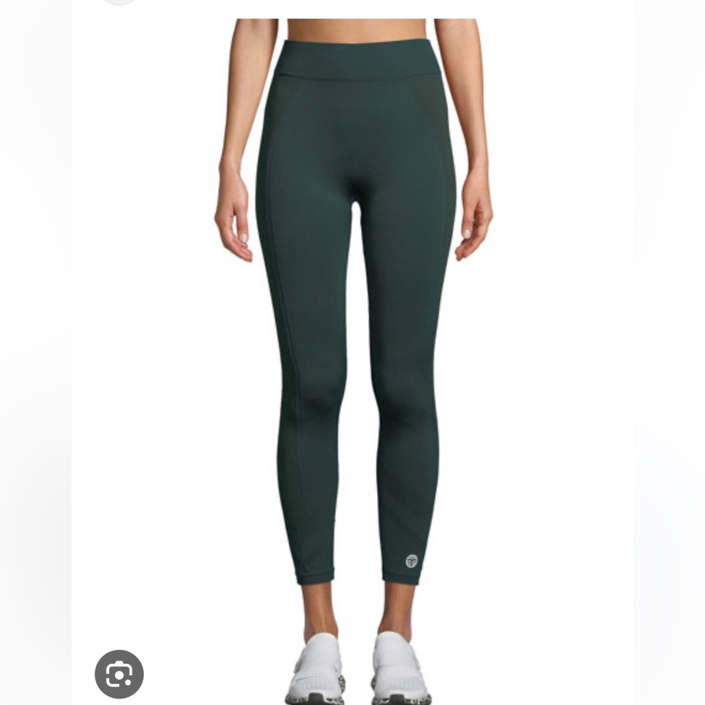 TORY SPORT Conifer Teal Green Seamless Chevron Legging Sz Medium